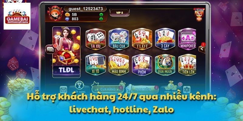 789CLUB - Kênh Giải Trí Trực Tuyến An Toàn Và Chuyên Nghiệp 6 Hỗ trợ khách hàng 24/7 qua nhiều kênh: livechat, hotline, Zalo