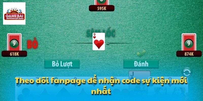 Code Sâm Lốc – Món Quà Hấp Dẫn Cho Người Chơi Bài 2025 3 Theo dõi fanpage để nhận code sự kiện mới nhất