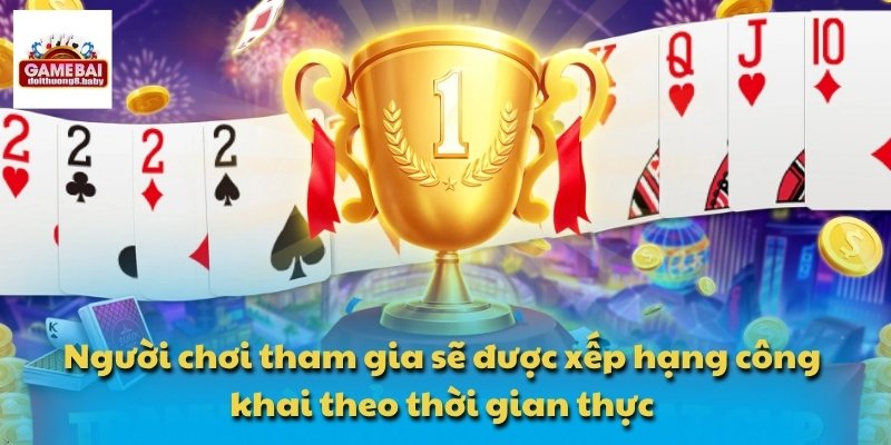 Người chơi tham gia sẽ được xếp hạng công khai theo thời gian thực