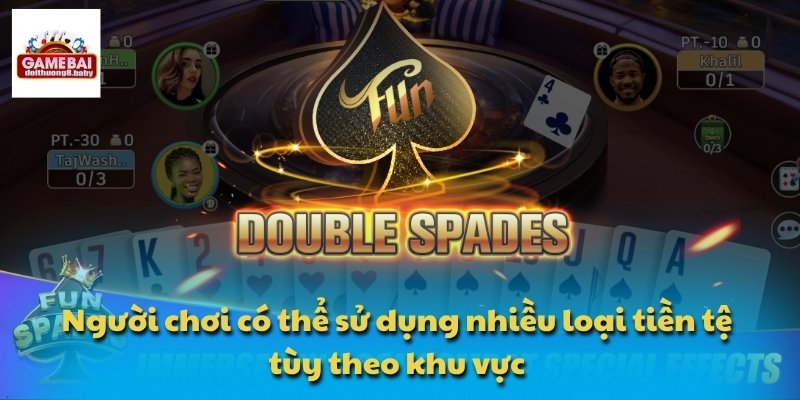 Người chơi có thể sử dụng nhiều loại tiền tệ tùy theo khu vực